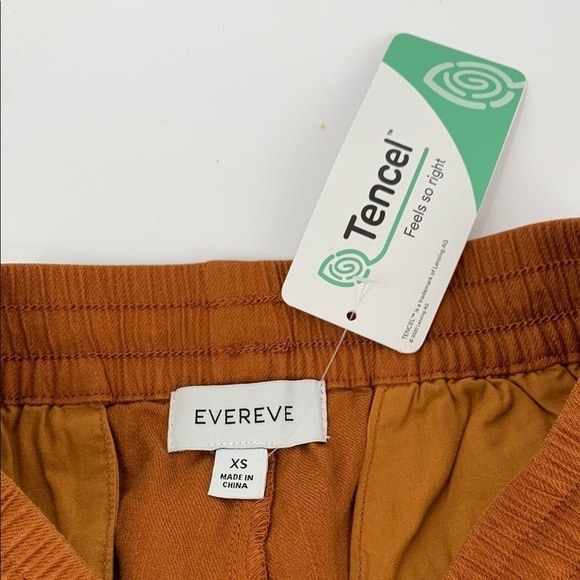 Evereve linen blend pull-on shorts spice ginger rust new X-Small - Picture 3 of 3